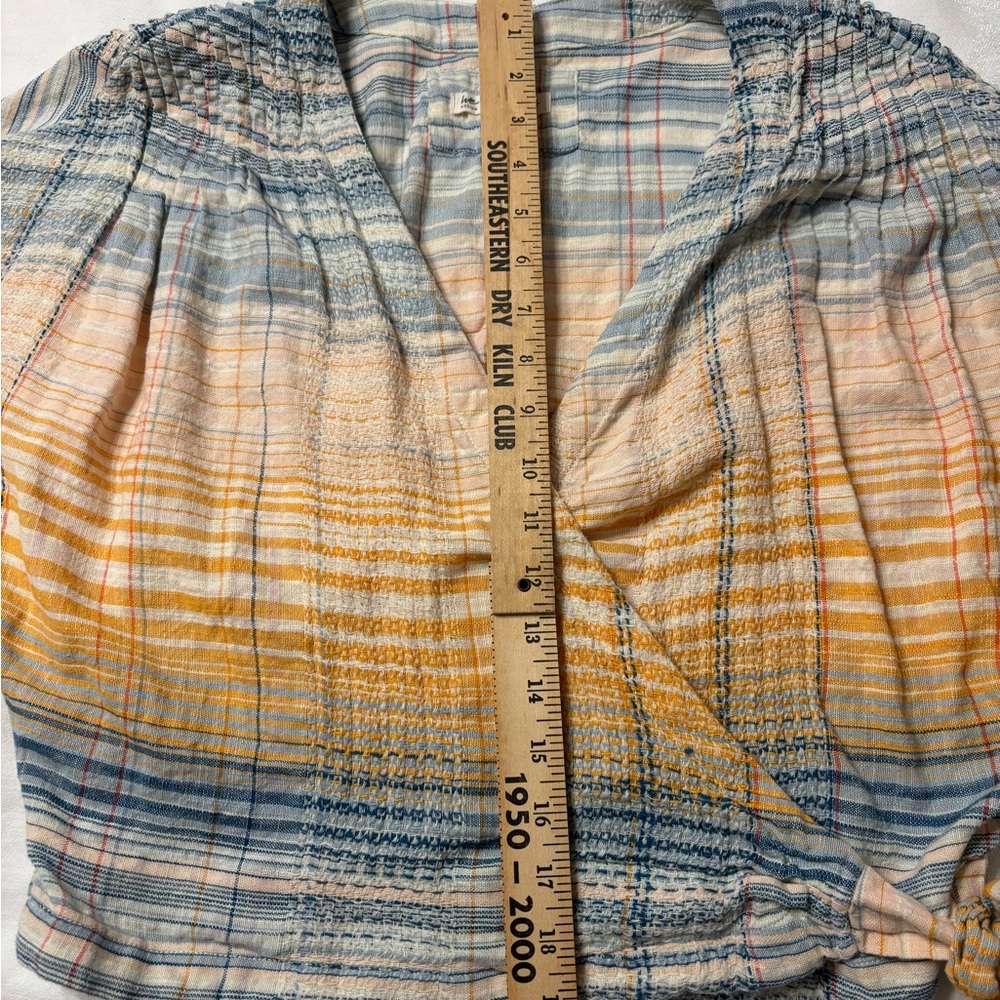 Free People We The Free Maldives Surplice Wrap Top Medium Crop Shirt - Picture 2 of 6